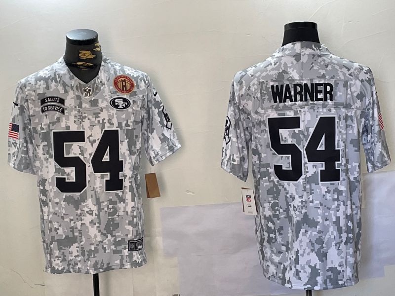 Men San Francisco 49ers #54 Warner Nike Arctic Camo 2024 Salute to Service Limited NFL Jersey style 7->san francisco 49ers->NFL Jersey